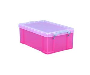 Really Useful Products 9tbpk 9 litre Boîte de rangement - Transparent Rose vif