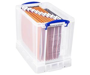Really Useful Réf 24C&10susp Boite à archives + 10 dossiers suspendus A4 19 litres 290 x 255 x 395 mm