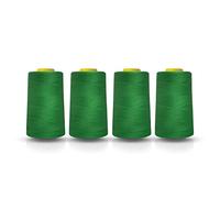 Realm Machine à Coudre Surjeteuse Fil en Polyester x Quatre Cônes de 4572 m (5000 Yards) Blanc Noir Naturel Bleu Marine Rouge Gris (Vert)