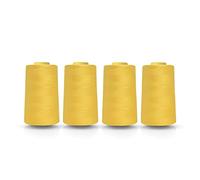 Realm Machine à coudre surjeteuse Fil en polyester x Quatre cônes de 4572 mètres Blanc Noir Naturel Bleu marine Rouge Gris (Jaune)