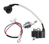 Realman 195143100 195143200 Bobine d'allumage avec bougie d'allumage pour Makita DCS3500 DCS3501 DCS4300 DCS4301 CL350 CL430 EA3500F EA3501F MDE350 Dolmar PS350 PS351 PS420C PS421 CL350 Tronçonneuse