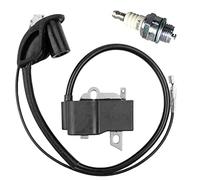 Realman 41344001301 41344001306 Bobine d'allumage avec Bougie d'allumage pour STIHL BT120 BT120C BT121 Borer de Trou de Poteau FR350 FS120 FS120R FS200 FS200R FR450 FS250 FS30 FS350 Débroussailleuse