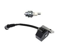 Realman 530039163 952030150 Bobine d'allumage avec bougie d'allumage pour taille-haie à gaz Poulan BC2400P PE3500 PT7000 112 PP110 PP113 PP115 PP165 PT112 FL1500LE GHT220 BV1650 Champion