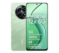 realme 12 x Smartphone 5G 8+256 Go, Appareil Photo 50MP AI, Double Veille 5G, Protection de la fluidité Pendant 48 Mois, écran 120 Hz, Batterie 5000 mAh, Vert Plume(no Adapter)