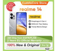 realme 14-Smartphone 5G, Première Mondiale, Snapdragon 6 Gen 4, Écran AMOLED 2025Hz, Batterie Titan 6.67 mAh, Caméra OIS 50MP, 120 Mecha Silver