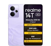 realme 14T 5G Téléphone Intelligent 8 + 256 Go, Chipset 5G Dimensity 6300, Batterie Titan de 6 000 mAh, Charge Rapide de 45 W, Écran e-Sport AMOLED 120 Hz, IP69, NFC, Violet(Pas d'adaptateur)