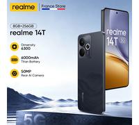 realme 14T 5G Version Européenne MediaTek Dimensity 6300 Écran OLED 6,67 pouces IA Avancée Résistance à l'eau IP69 Purple