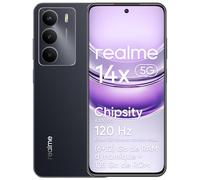 realme 14x 5G Smartphone (6+12)Go RAM dynamique 128Go ROM, écran confort oculaire 120Hz,appareil photo 50MP, batterie 5000mAh, résistance aux chocs de qualité militaire,Octa-core,Noir(sans adaptateur)