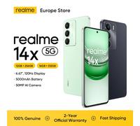 realme 14X 5G Smartphone Version Globale, Smartphone 6G+128G, Chipset Dimensity 6300 5G, Écran Confort Visuel 120Hz, Caméra IA 50MP vert