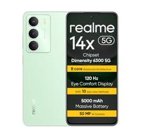 realme 14X 5G Téléphone Intelligent 8+256 GB, 5G Dimensity 6300, 120 Hz l’écran, Résistance aux Chocs de qualité Militaire, Appareil Photo I.A. de 50 MP, Batterie de 5 000 mA·h, Vert