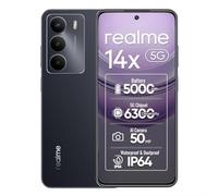 realme 14x Smartphone 5G 6+128GB, Black, 6.67 Pouces d'écran, 120Hz d'affichage, 5000 mAh de Batterie, 50 MP de caméra AI, MediaTek Dimensity 6300, Protection ArmorShell, IP64