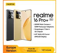 Realme Smartphone 16 Pro+ – 6,8 pouces 5G – 12 Go/512 Go – Master Gold ITA