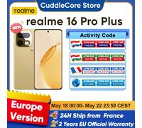 realme 16 Pro Plus 5G Smartphone Global Version Snapdragon 7 Gen 4 200MP Camera 7000mAh Battery 6.8'' AMOLED 144Hz Curved Screen 12GB+512GB Master Grey