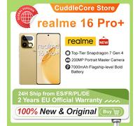 realme 16 Pro Plus 5G Smartphone Global Version Snapdragon 7 Gen 4 200MP Camera 7000mAh Battery 6.8'' AMOLED 144Hz Curved Screen 8GB+256GB Master Grey