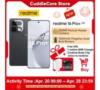 realme 16 Pro Plus 5G Smartphone Global Version Snapdragon 7 Gen 4 200MP Camera 7000mAh Battery 6.8'' AMOLED 144Hz Curved Screen 8GB+256GB Master Gold