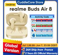 realme Buds air 8 Bluetooth casque pour realme 16 Pro plus realme GT 8 pro ai assistant casque 55db 58 heures d'autonomie Master Gray