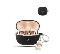 Realme Buds Clip Étui de protection en silicone souple daunke doux pour la peau avec mousqueton Protection complète Noir