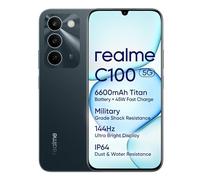 realme C100 5G Smartphone 4+128 Go, Batterie 6600mAh, Écran 144Hz Ultra Lumineux, Charge Rapide 45W, Résistance Antichoc de Grade Militaire, IP64, Téléphone Mobile Android 16, Vert