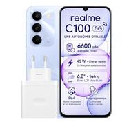 realme C100 5G Smartphone 4+128GB, Écran 6,8" 144Hz, 6600mAh et Charge 45W, Téléphone Portable Android 16, Appareil Photo 50MP AI, IP64, NFC, Violet, Version EU