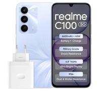realme C100 5G Smartphone 4+128GB, Purple | Batterie 6600mAh et Charge rapide 45W, avec 6.5W rapide inversée, Écran de 6,8 pouces à 144 Hz, MediaTek Dimensity 6300