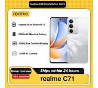 realme C71, 6+128 Go/8+256 Go, processeur UNISOC T7250 Octa-Core, appareil photo IA 50 MP, écran confortable pour les yeux de 6,67 pouces 120 Hz, batterie massive de 6000 mAh Green