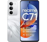realme C71 Smartphone 8+256Go, 6000mAH Battery, 45W Fast Charge, 50MP AI Camera, Octa-Core Chipset, 6.67'' 120Hz Eye Comfort Display, IP54 (sans Chargeur) - Blanc