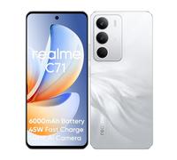 realme C71 Smartphone Téléphone Portable 6+128Go, 6000mAH Battery, 45W Fast Charge, 50MP AI Camera, Octa-Core Chipset, 6.67'' 120Hz Eye Comfort Display, IP54 (sans Chargeur) - Blanc