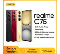 realme C75 4G European Version Smartphone Écran FHD 90 Hz de 6,72 po，Puissant chipset processeur Helio G92 Max,Batterie puissante de 5 828 mAh Black