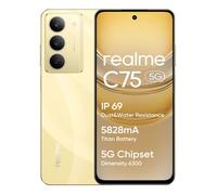realme C75 5G Smartphone 8+256 Go, IP69, Batterie 5828 mAh, Chipset Dimensity 6300 5G, Noir
