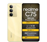 realme C75 Smartphone 8+256 Go, IP69, Batterie 5828 mAh, ArmorShell™2 Glass, Appareil Photo 50 MP Super-Sharp, Charge Rapide 45 W, Doré (sans Adaptateur)
