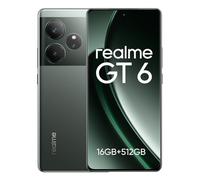 realme GT 6 Telephone Portable 5G,Snapdragon 8s Gen 3,16GB+512GB Smartphone,6.78" 120Hz Hyper écran 6000nit,50MP LYT-808 OIS,5500 mAh,Dual SIM Android 14,NFC,Vert(Pas de Chargeur)