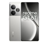 realme GT 6T 5G Smartphone 8+256 GB, Snapdragon 7+ Gen 3 Chipset, Hyper écran 6000 nit de 120Hz, Charge SUPERVOOC de 120 W, Batterie puissante de 5500 mAh, Sony 50MP OIS, Fluid Silver