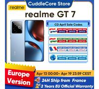 Version européenne du smartphone realme GT 7 5G avec IA, processeur MTK Dimensity 9400e, écran Pro-Esports de 6 000 nits, batterie de 7 000 mAh et recharge ultra-rapide de 120 W Black