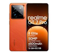 realme GT 7 Pro 5G Smartphone 12+512 GB, Chipset Snapdragon® 8 Elite,Carga SUPERVOOC de 120 W,Batterie Titan de 6 500 mAh, IP69,Déverrouillage sous-Marin, Orange(no Adapter)