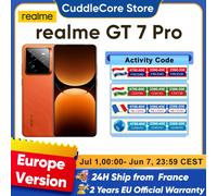 realme GT 7 Pro 5G Smartphone (version internationale) Snapdragon 8 Elite, batterie de 6 500 mAh, écran OLED de 6,78 pouces à 120 Hz, appareil photo de 50 Mpx, NFC, Google 12 + 256 Go Galaxy Gray