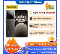 Realme GT 7 Pro Version mondiale Smartphone 5G 6.78 ''120Hz écran OLED Snapdragon 8 Elite 120W SUPERVOOC 50MP caméra NFC GPS 12+256GB Galaxy Grey