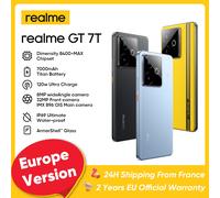 Realme GT 7T 5G 12+256/512GB Smartphone, Mediatek Dimension 8400 Max, batterie 7000 mAh, charge rapide 120W, appareil photo 50 MP, écran AMOLED 6,8 pouces 120 Hz, IP68/IP69, téléphone mobile Android J