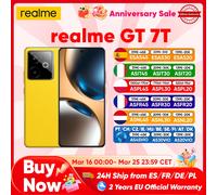 realme GT 7T Smartphone 5G 2025 nouveau Mediatek 8400-Max 7000Mah Titan batterie 120W Ultra Charge 6.8 ''120Hz affichage Version mondiale 12Gb+512Gb Ice Sence Blue