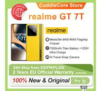 realme GT 7T Smartphone 5G Global Version MediaTek 8400-MAX 6.8'' 120Hz Display 7000mAh Titan Battery 120W Ultra Charge 12 Go + 512 Go Jaune course