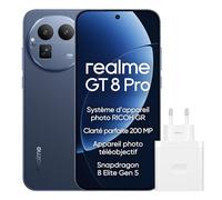 realme GT 8 Pro Smartphone 12GB+256GB, Système d’Appareil Photo RICOH GR, Clarté Parfaite 200 MP Appareil Photo téléobjectif, Snapdragon 8 Elite Gen 5, Batterie Titan de 7 000 mAh, Bleu
