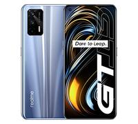 realme GT Smartphone Debloqué, Qualcomm Snapdragon 888 5G, Plein écran super AMOLED de 120Hz, Charge SuperDart de 65W, Appareil photo triple de 64MP, Dual Sim, NFC, 8+128GB, Dashing Silver