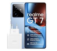 realme GT7 Smartphone 12+256 GB, Processeur Dimensity 9400e, Batterie Titan de 7000mAh, Charge Ultra à 120W, Écran e-Sport Pro à 6 000 nits 8T LTPO Commandes tactiles 2600Hz, IP69, Blue