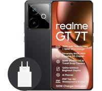 realme GT7T 5G Smartphone 12+512GB, IMX896 Flagship Camera, MTK8400-MAX Flagship Chipset, 6.78'' 120Hz Pro-Esports Display, 7000mAh Battery, 120W Ultra Charge, IP69, GT Boost, Android 15 - Noir