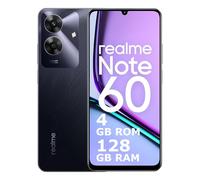 realme Note 60 Smartphone 4+128 Go, Garantie de fluidité de 48 Mois, Caméra Super Claire 32MP, Écran Confort oculaire 90Hz, Batterie Massive de 5000mAh, Noir T(sans Adaptateur)