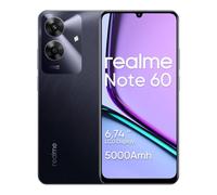 realme Note 60 Smartphone 4+128GB,Affichage 6.74in,Mode 90Hz Eye Comfort,Batterie 5000mAh,processeur UNISOC T612,caméra 32MP Ultra HD,Prise en Charge de la Carte Micro-SD,Black