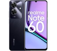 realme Note 60 Smartphone Android, Téléphone Mobile Double SIM 4G, Écran LCD 6,74" 90Hz, 3 Go de RAM 64 Go de ROM, Batterie 5000mAh, Appareil Photo Clair 32MP, Noir Marbre, sans Adaptateur