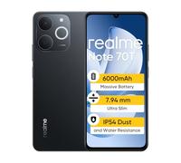 realme Note 70T Smartphone 4+128GB,Batterie de Grande capacité 6000mAh,écran 90Hz pour Le Confort oculaire,Chipset UNlSOc T7250,IP54,Nior