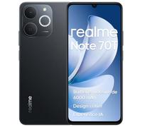 realme Note 70T Smartphone 4+64 Go, écran HD 90 Hz de 6,75 Pouces, Batterie Grande capacité 6000 mAh, Protection ArmorShell, processeur Octa-Core T7250, Next AI, IP54, Obsidienne Noire, sans Chargeur