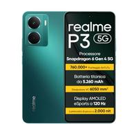 realme P3 5G Smartphone 8+256 GB, Processeur Snapdragon 6 Gen 4 5G, Batterie Titan de 5260mAh, Charge Rapide de 45W, AMOLED da 120Hz, 2000 nits Luminosité maximale, IP69, Green