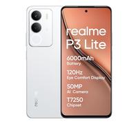 realme P3 Lite, Smartphone,Blanc, 8+256Go, Écran à Confort oculaire 120Hz, Batterie de 6000 mAh, Chipset T7250, Caméra IA 50MP, Charge 15W, Résistance aux Chocs de Grade Militaire (sans Adaptateur)